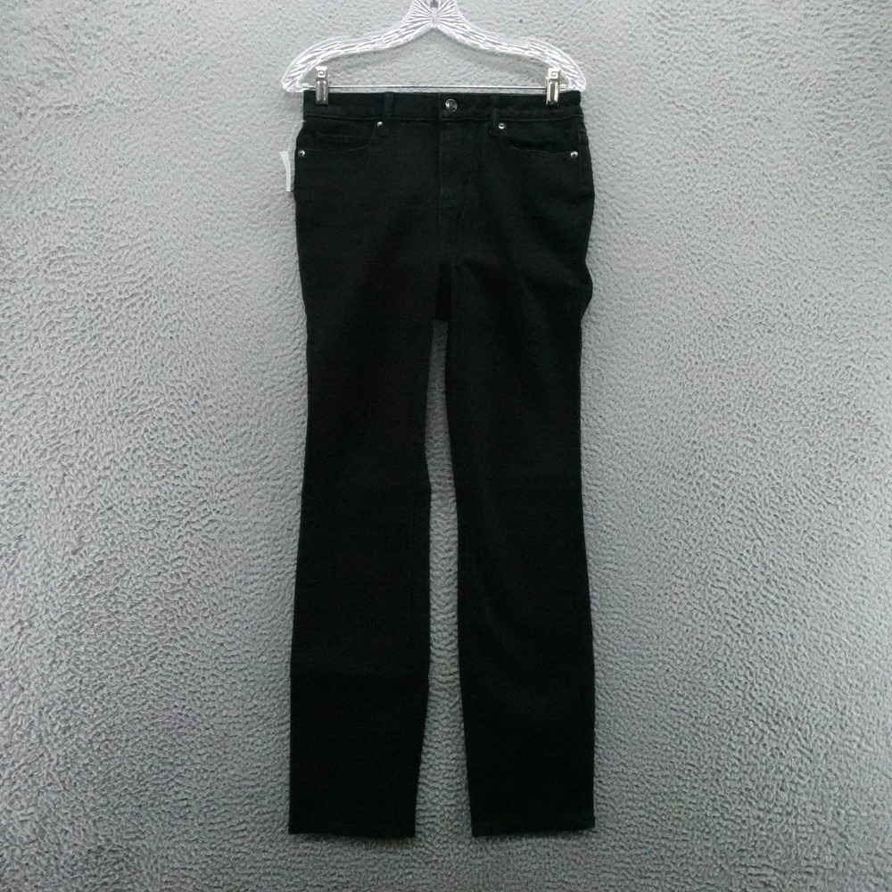Members Mark Womens Black High Rise Straight Leg Jeans Size 4 NEW